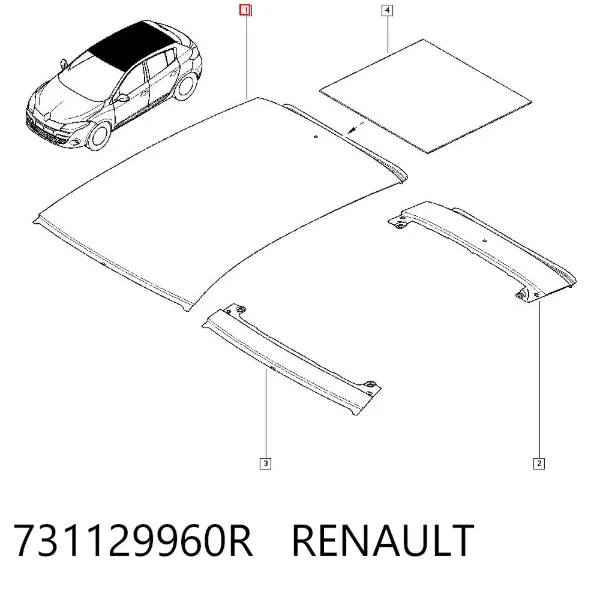 Крыша 731129960R Renault (RVI)