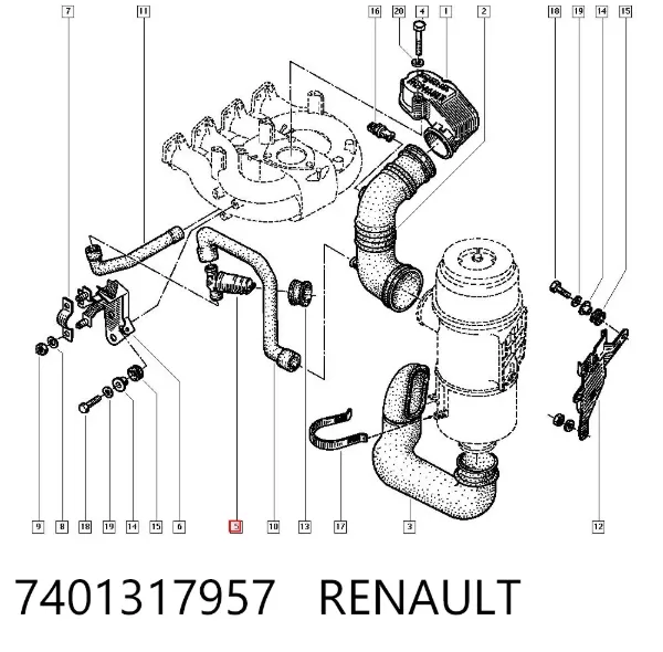 Регулятор холостого хода 7401317957 Renault (RVI)