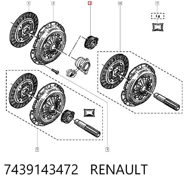 Выжимной подшипник 7439143472 Renault (RVI)