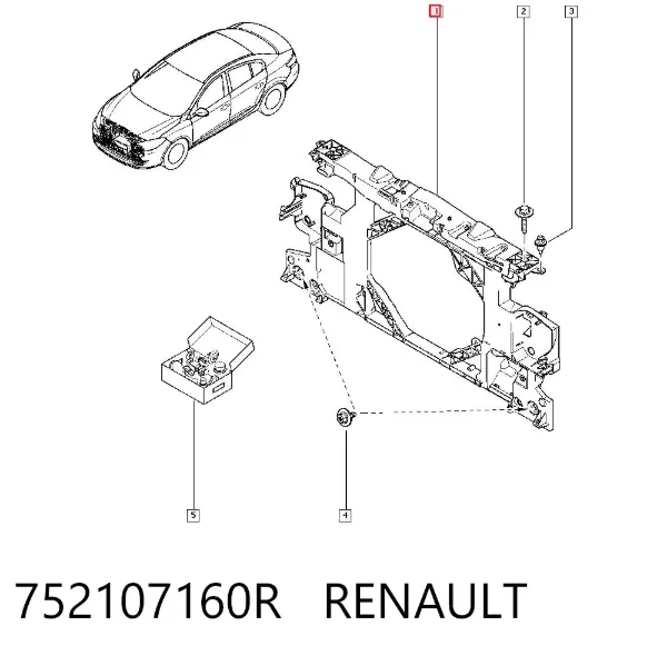 Рамка радиатора 752107160R Renault (RVI)