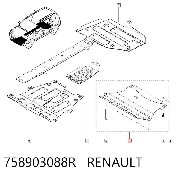 Защита двигателя 758903088R Renault (RVI)