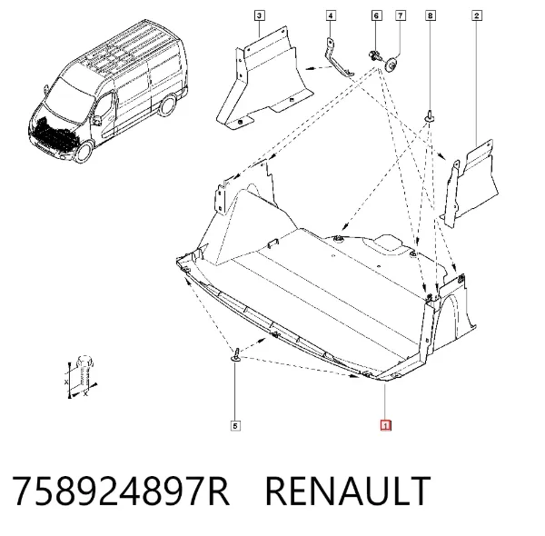 Защита двигателя 758924897R Renault (RVI)