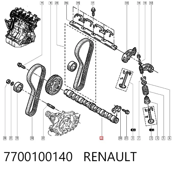 Распредвал Renault Twingo I