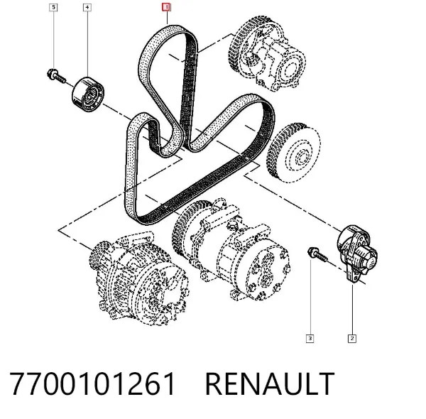 Ремень генератора 7700101261 Renault (RVI)