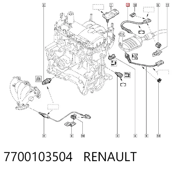 Лямбда зонд 7700103504 Renault (RVI)