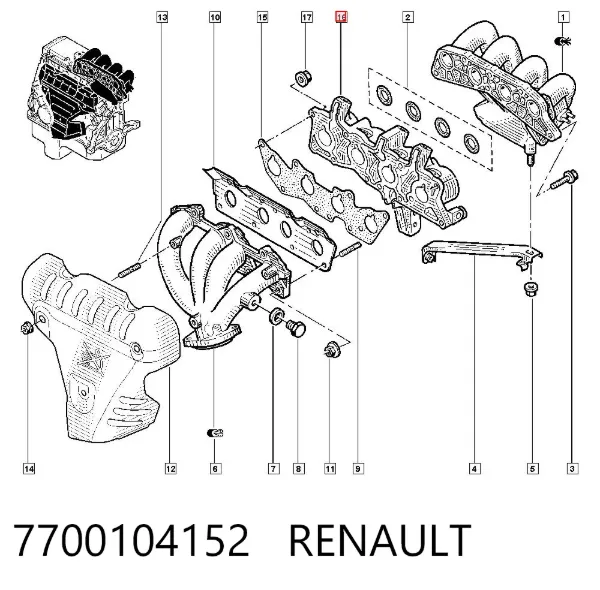Сайлентблок переднего рычага 7700104152 Renault (RVI)