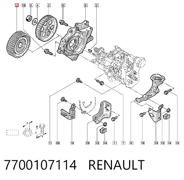 Шестерня-звездочка ТНВД 7700107114 Renault (RVI)