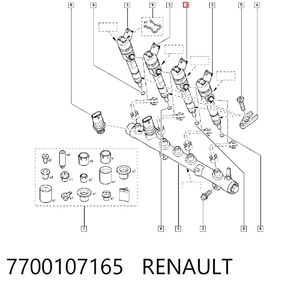 Топливные форсунки 7700107165 Renault (RVI)