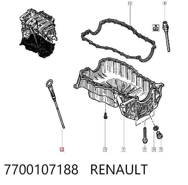 Щуп масляный 7700107188 Renault (RVI)