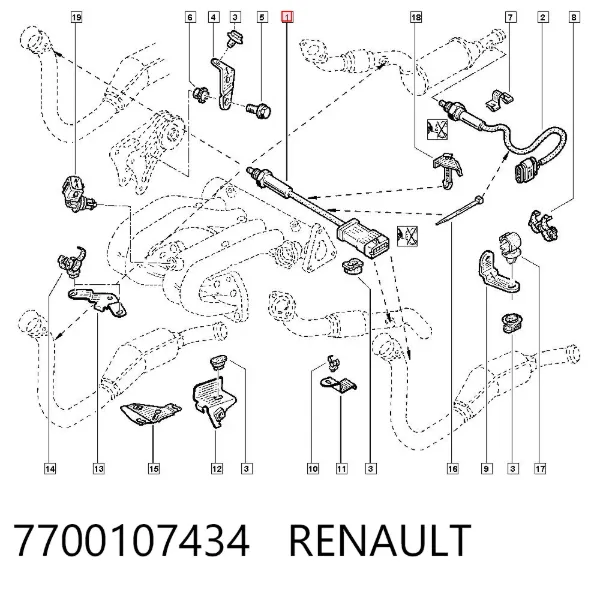 Лямбда зонд 7700107434 Renault (RVI)