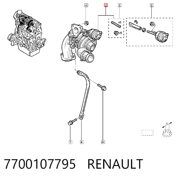 Турбина 7700107795 Renault (RVI)