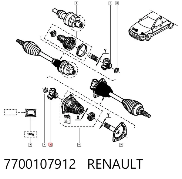 Тришип 7700107912 Renault (RVI)