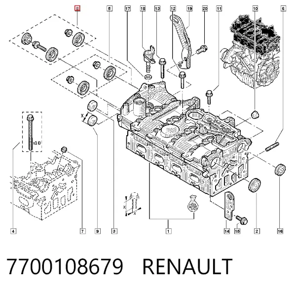 Сальник распредвала 7700108679 Renault (RVI)