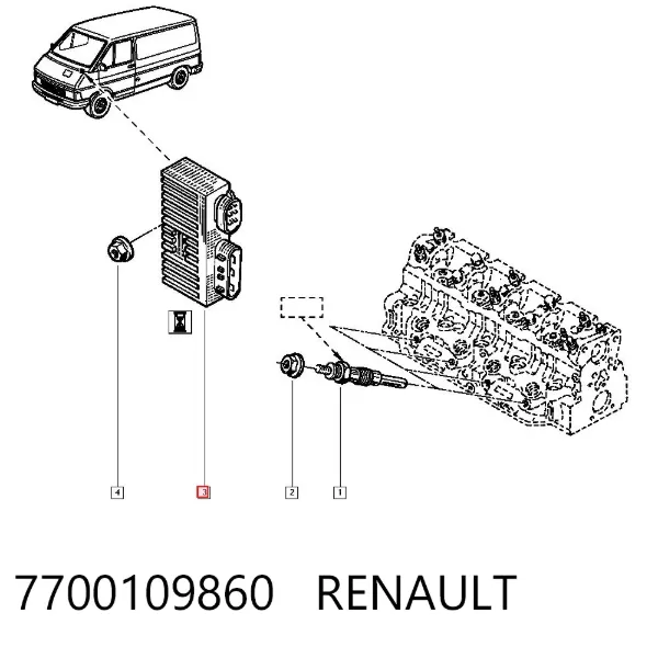 Реле свечей накала 7700109860 Renault (RVI)