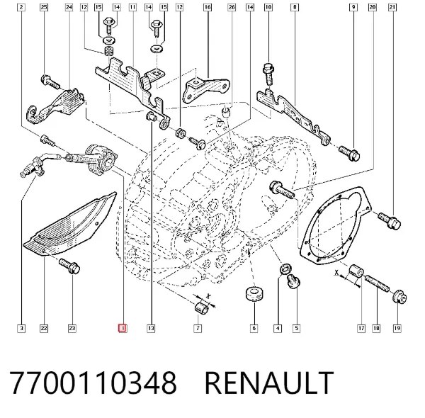 Рабочий цилиндр сцепления в сборе 7700110348 Renault (RVI)