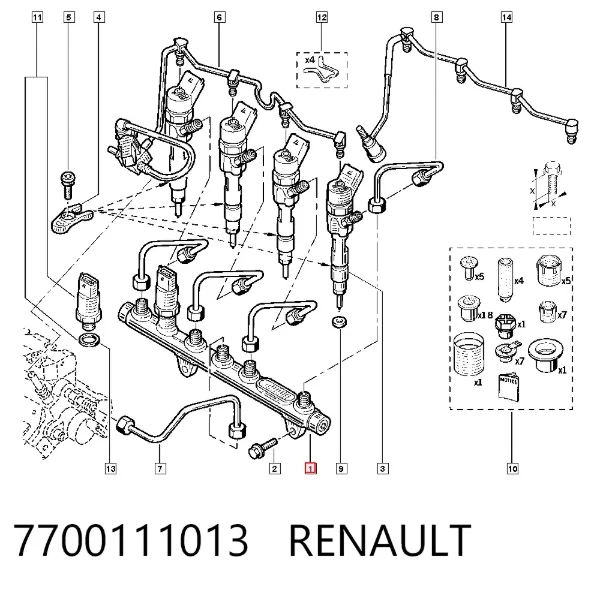 Датчик давления топлива 7700111013 Renault (RVI)