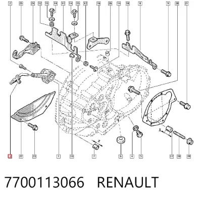 Тройник трубки сцепления RENAULT 7700113066