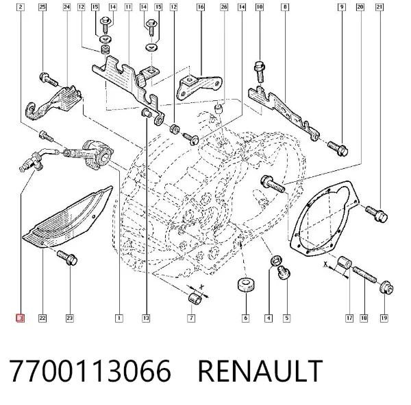 Тройник трубки сцепления 7700113066 Renault (RVI)