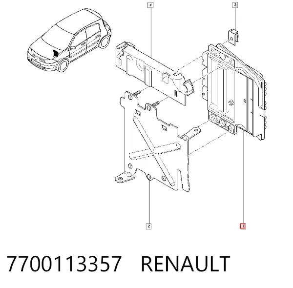 Катушка зажигания 7700113357 Renault (RVI)