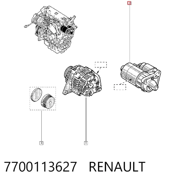 Стартер 7700113627 Renault (RVI)