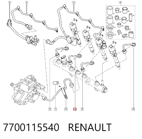Топливная трубка 7700115540 Renault (RVI)