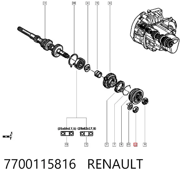  7700115816 Renault (RVI)