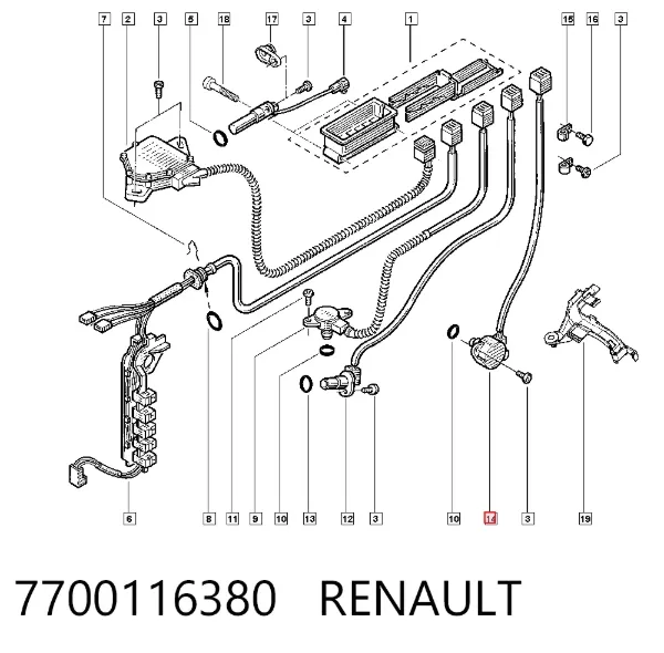 Перепускной клапан охлаждения масла АКПП 7700116380 Renault (RVI)