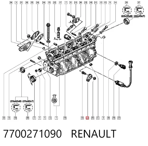 Датчик детонации 7700271090 Renault (RVI)