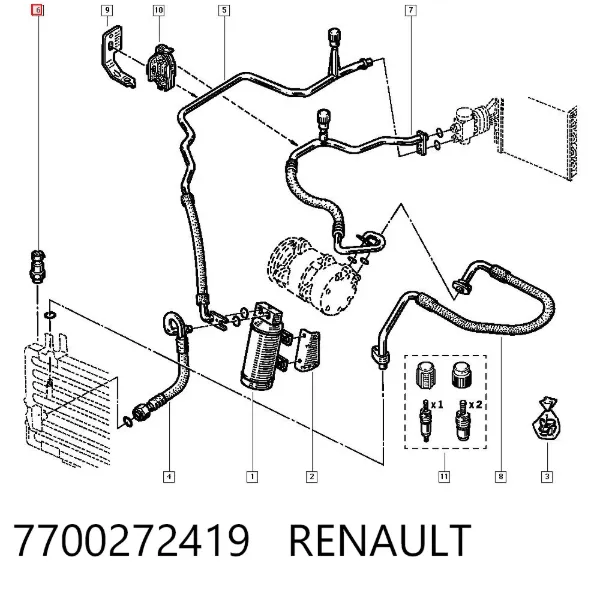 Датчик давления кондиционера 7700272419 Renault (RVI)