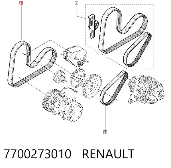 Ремень генератора 7700273010 Renault (RVI)