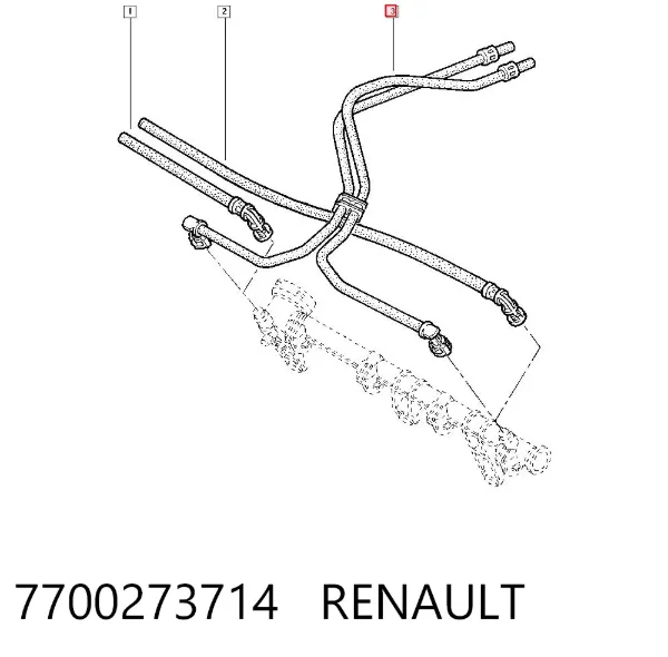 Топливная трубка 7700273714 Renault (RVI)
