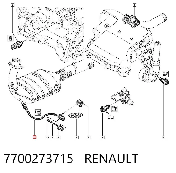 Лямбда зонд 7700273715 Renault (RVI)
