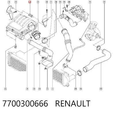 Кронштейн воздушного фильтра RENAULT 7700300666