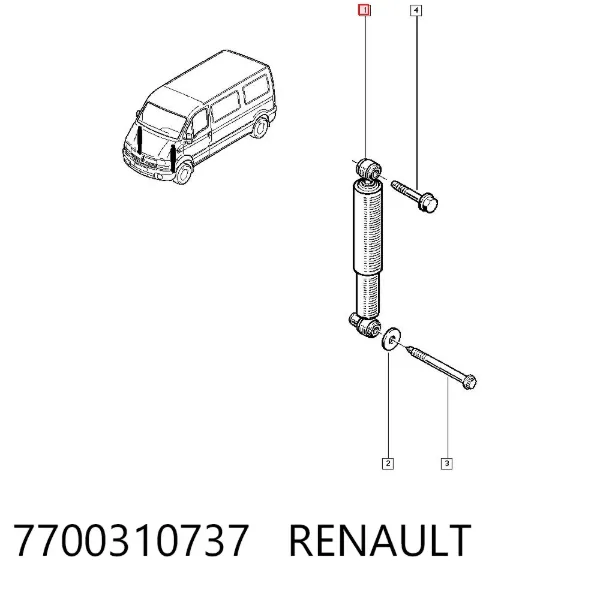 Амортизатор передний 7700310737 Renault (RVI)