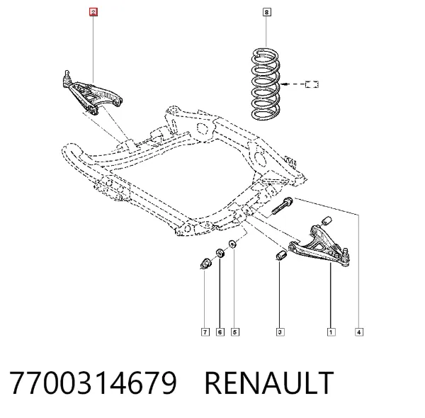 Нижний рычаг 7700314679 Renault (RVI)