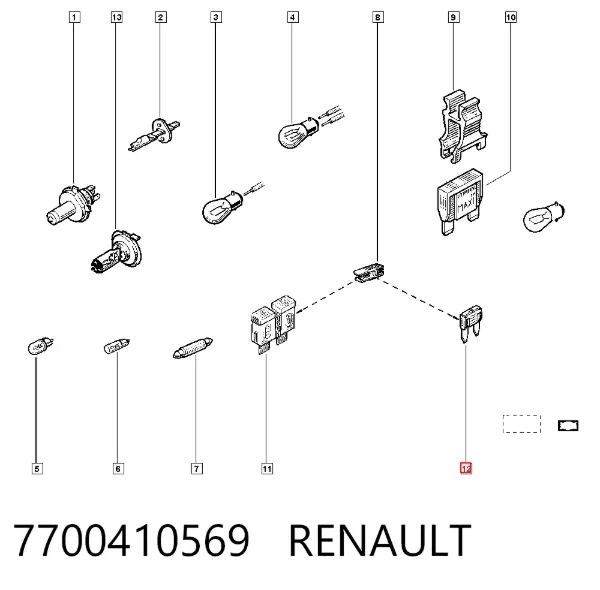 Предохранители 7700410569 Renault (RVI)