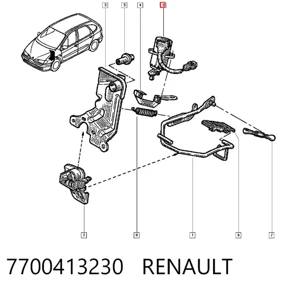 Датчик положения педали акселератора (газа) 7700413230 Renault (RVI)