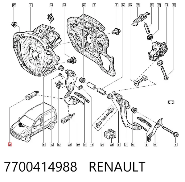 Датчик стоп сигнала 7700414988 Renault (RVI)