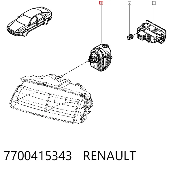 Корректор фар 7700415343 Renault (RVI)