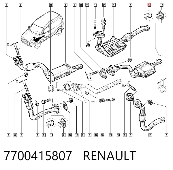Катализатор 7700415807 Renault (RVI)