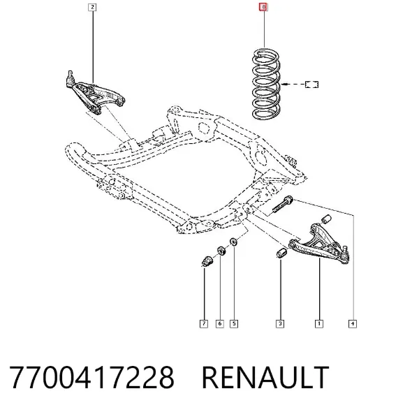 Передняя пружина 7700417228 Renault (RVI)