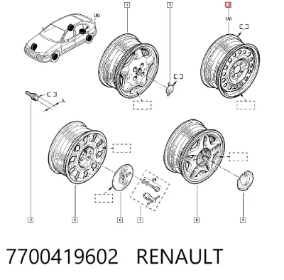 Диски колесные стальные (штампованные) RENAULT 7700419602
