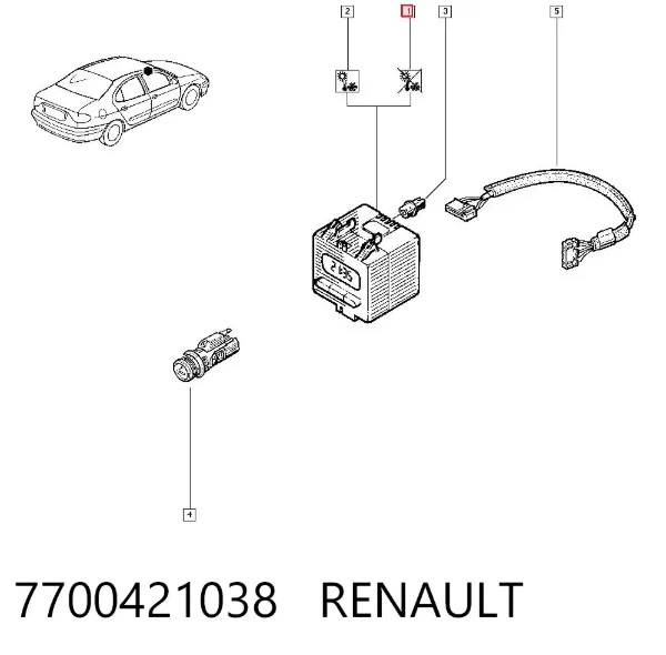 Часы салонные 7700421038 Renault (RVI)
