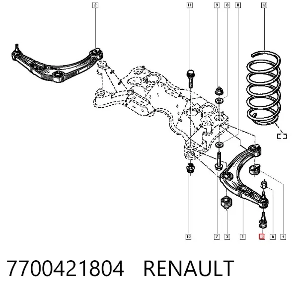 Нижняя шаровая опора 7700421804 Renault (RVI)