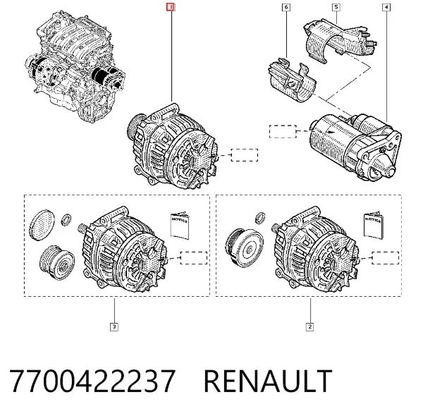 Генератор 7700422237 Renault (RVI)