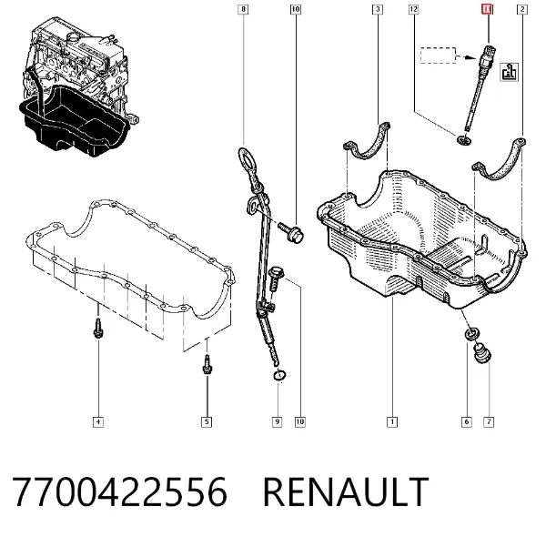 Датчик уровня масла 7700422556 Renault (RVI)