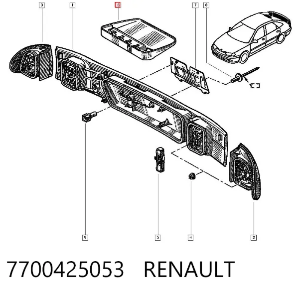Задний стоп Renault Laguna I