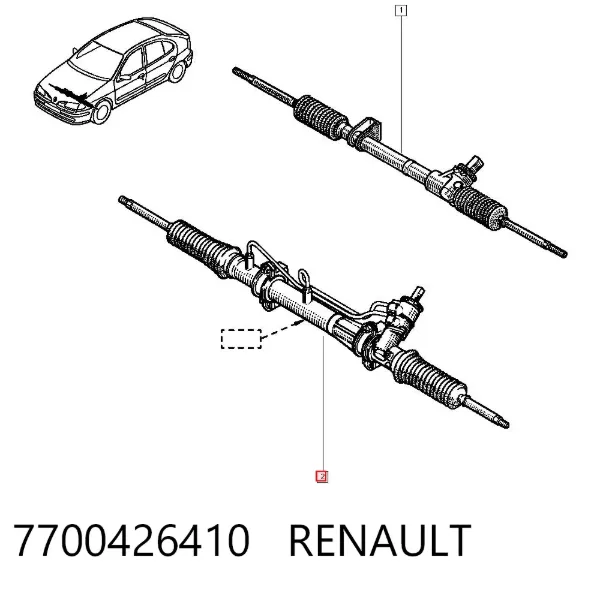 Рулевая рейка 7700426410 Renault (RVI)