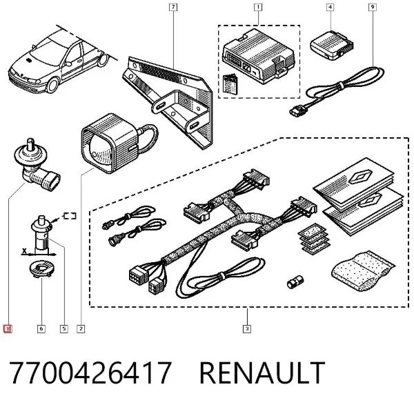 Датчик закрывания дверей 7700426417 Renault (RVI)