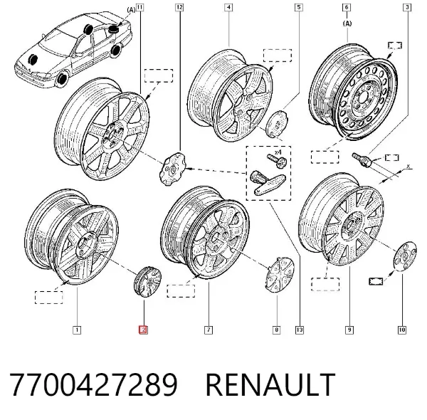 Колпаки 7700427289 Renault (RVI)